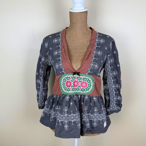Odd Molly Bohemian Cotton Blouse - Size 3 (Large) - Picture 1 of 6